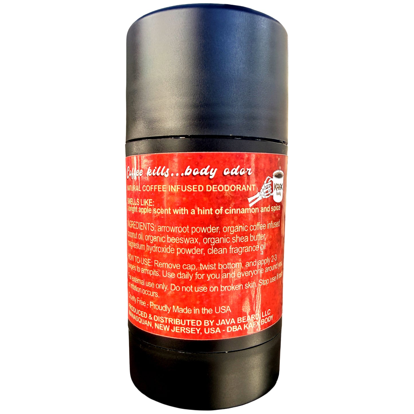KAFX Body Natural Coffee Infused Deodorant - Apple Harvest Scent | All-Day Freshness, Non-Toxic