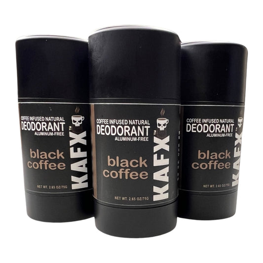 Black Coffee 3 Pack of KAFX Body Natural Deodorant
