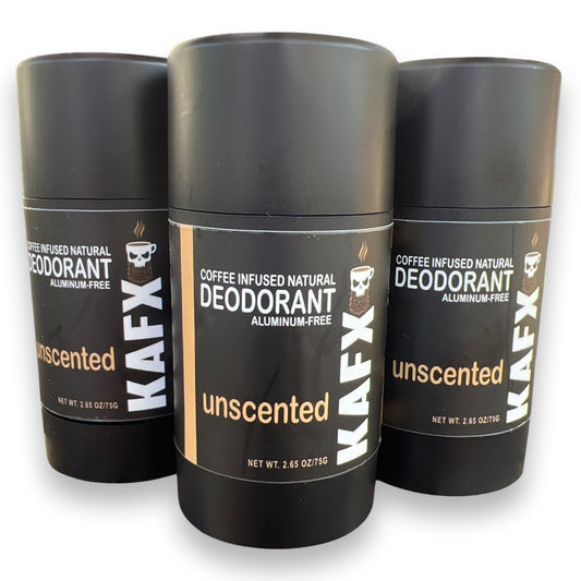 Unscented - 3 Pack of Natural Coffee Infused Deodorant