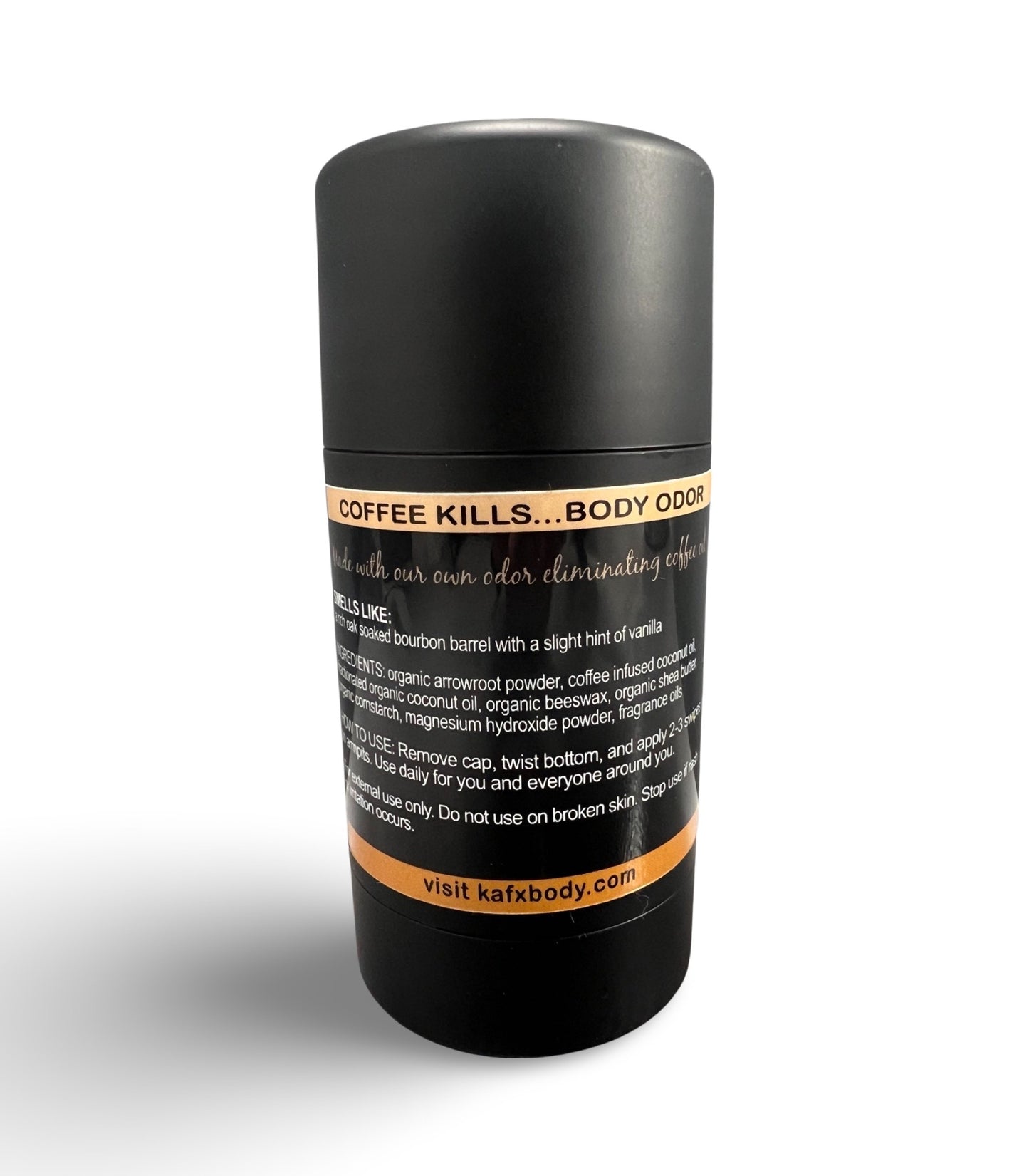 Oak Barrel Bourbon KAFX Body Natural Coffee Infused Deodorant