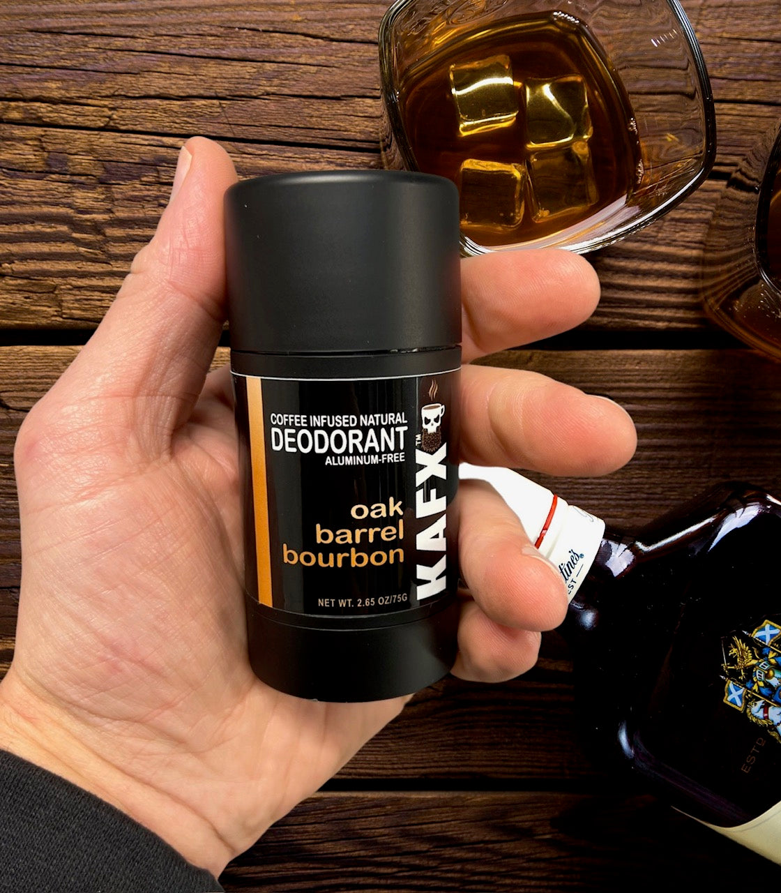 Oak Barrel Bourbon KAFX Body Natural Coffee Infused Deodorant