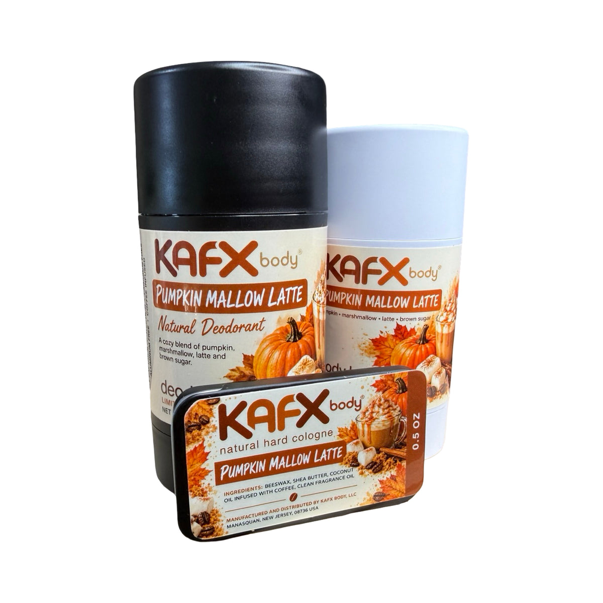 Pumpkin Mallow Latte Bundle | Deodorant, Body Butter & Hard Cologne