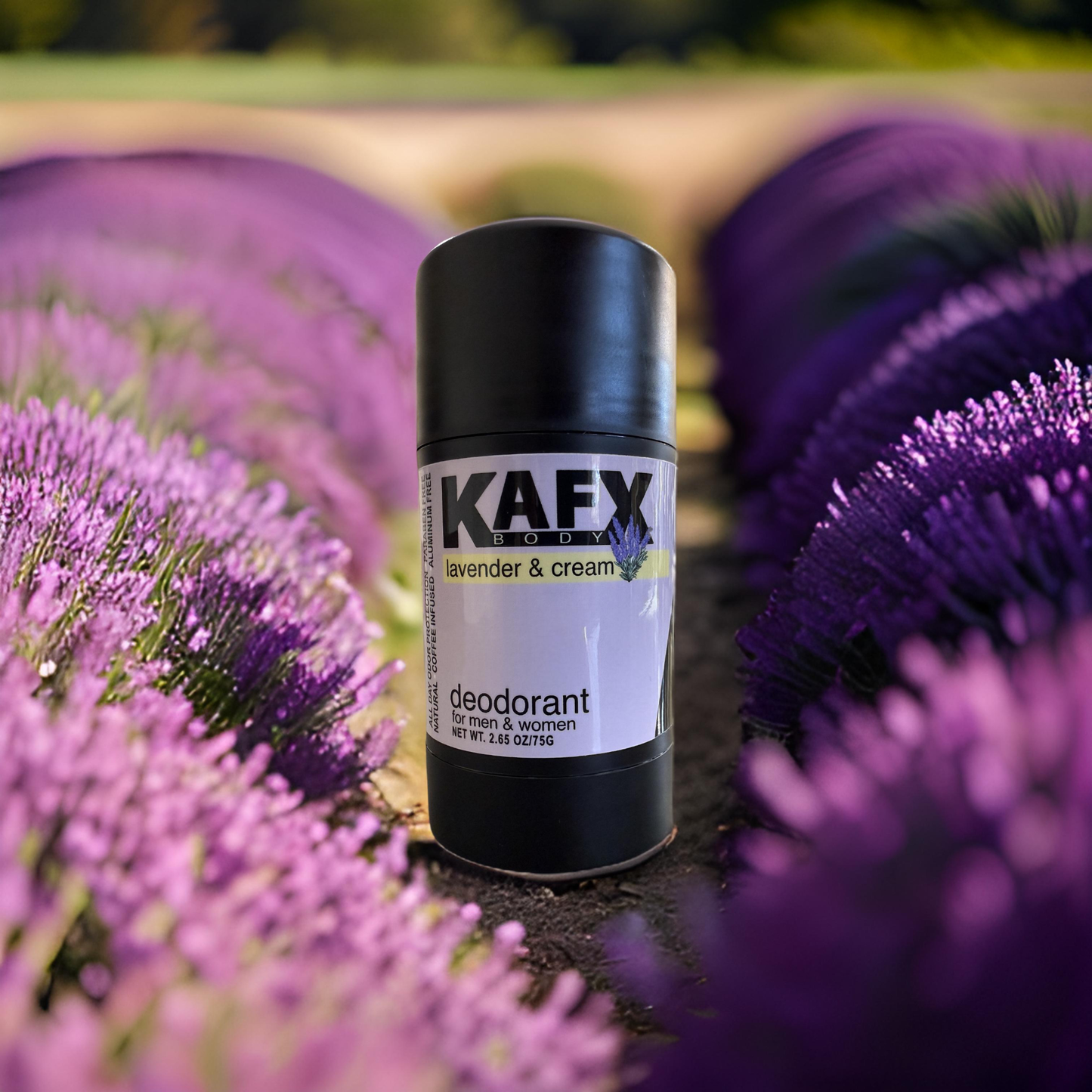 Lavender Cream KAFX Body Natural Coffee Infused Deodorant