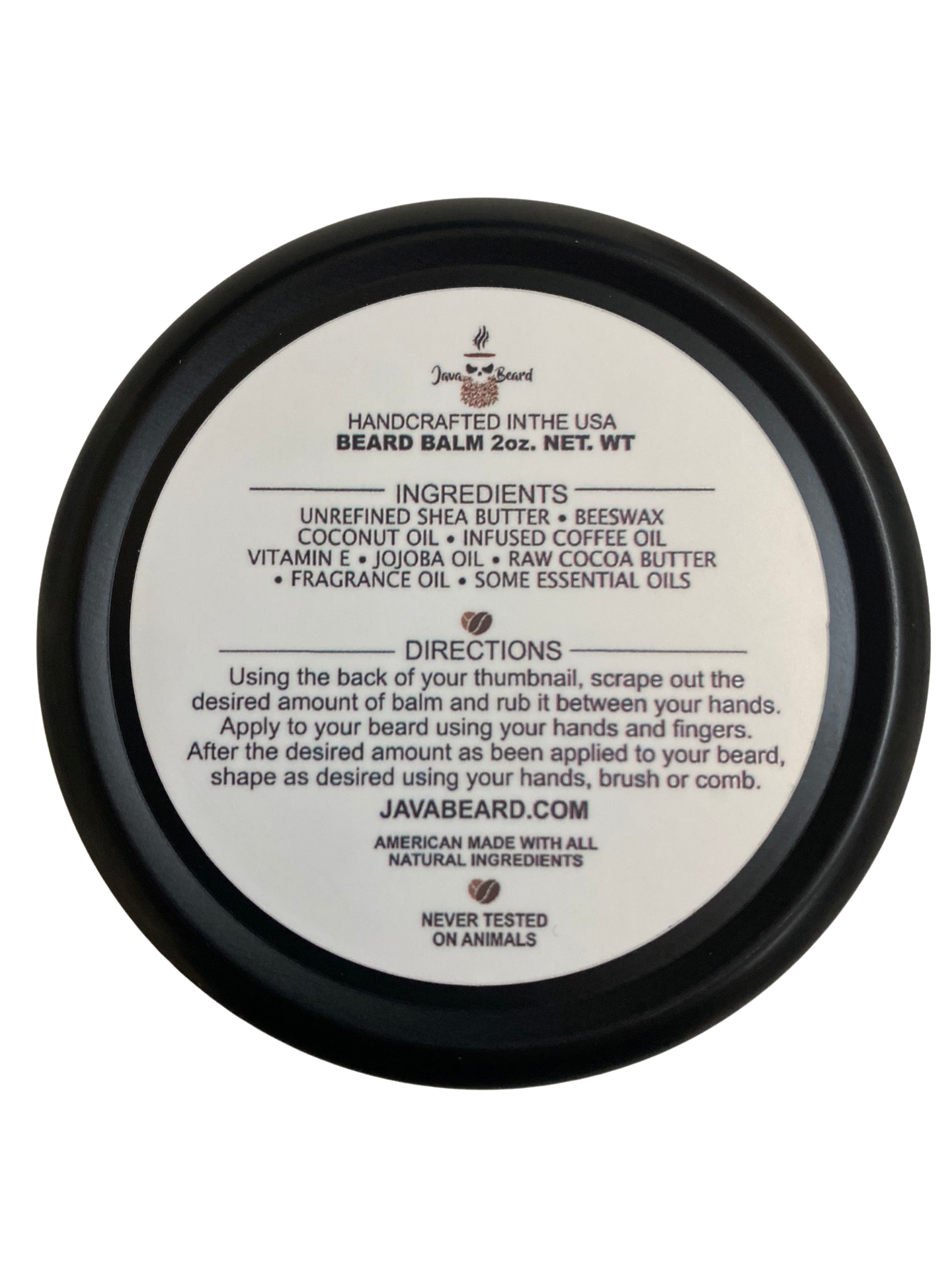 Java Beard Blueberry Muffin Beard Balm coffee oil, beard balm, beard care products