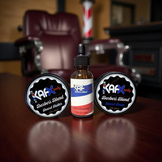 The Barber's Blend Beard Kit: Oil, Balm & Butter Trio | Coffee Infused