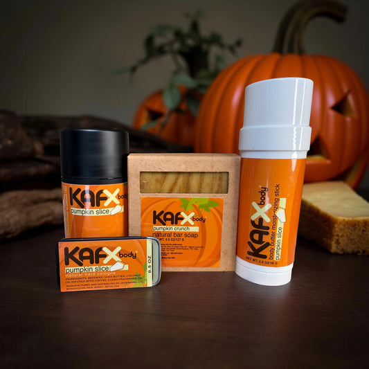 The Pumpkin Slice Trio: Natural Deodorant, Body Butter, Natural Soap & Cologne Bundle