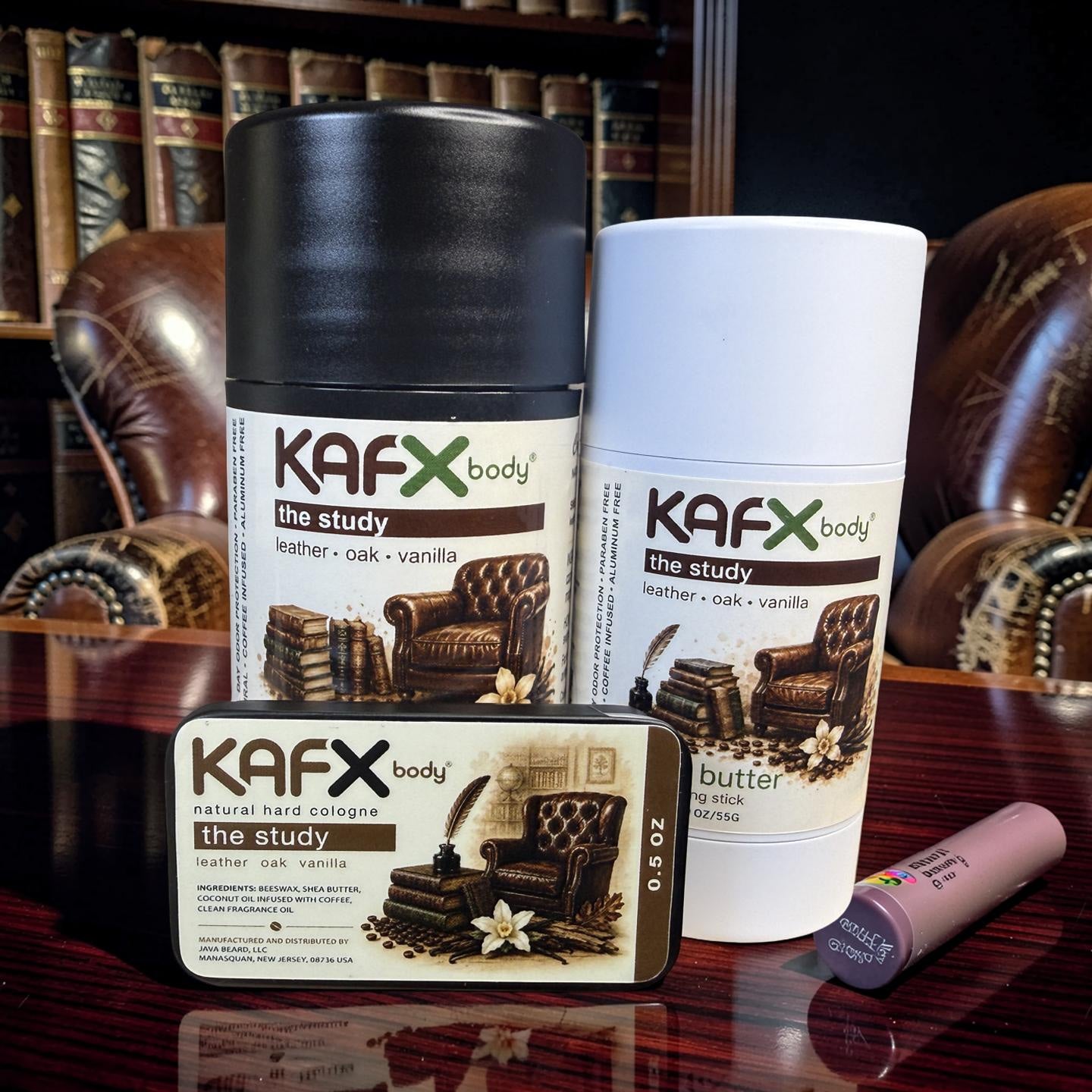 The Study Bundle | Leather, Wood & Vanilla Collection | KAFX Body