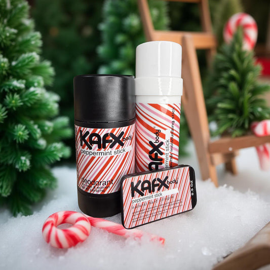 Peppermint Stick Deodorant, Hard Cologne, Body Butter Bundle