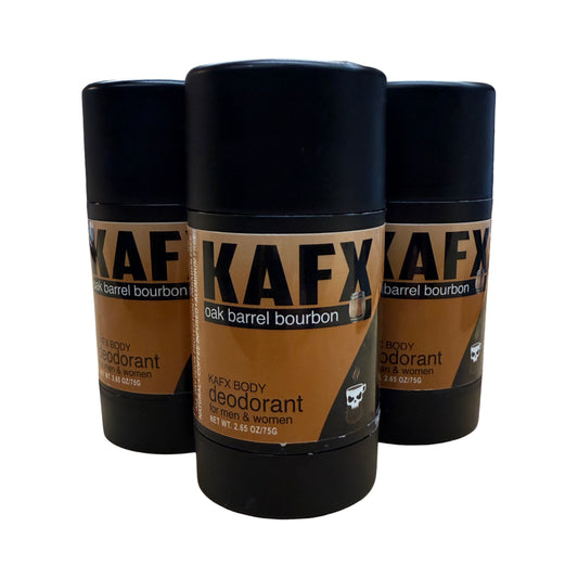 Oak Barrel Bourbon 3 Pack of KAFX Body Natural Deodorant