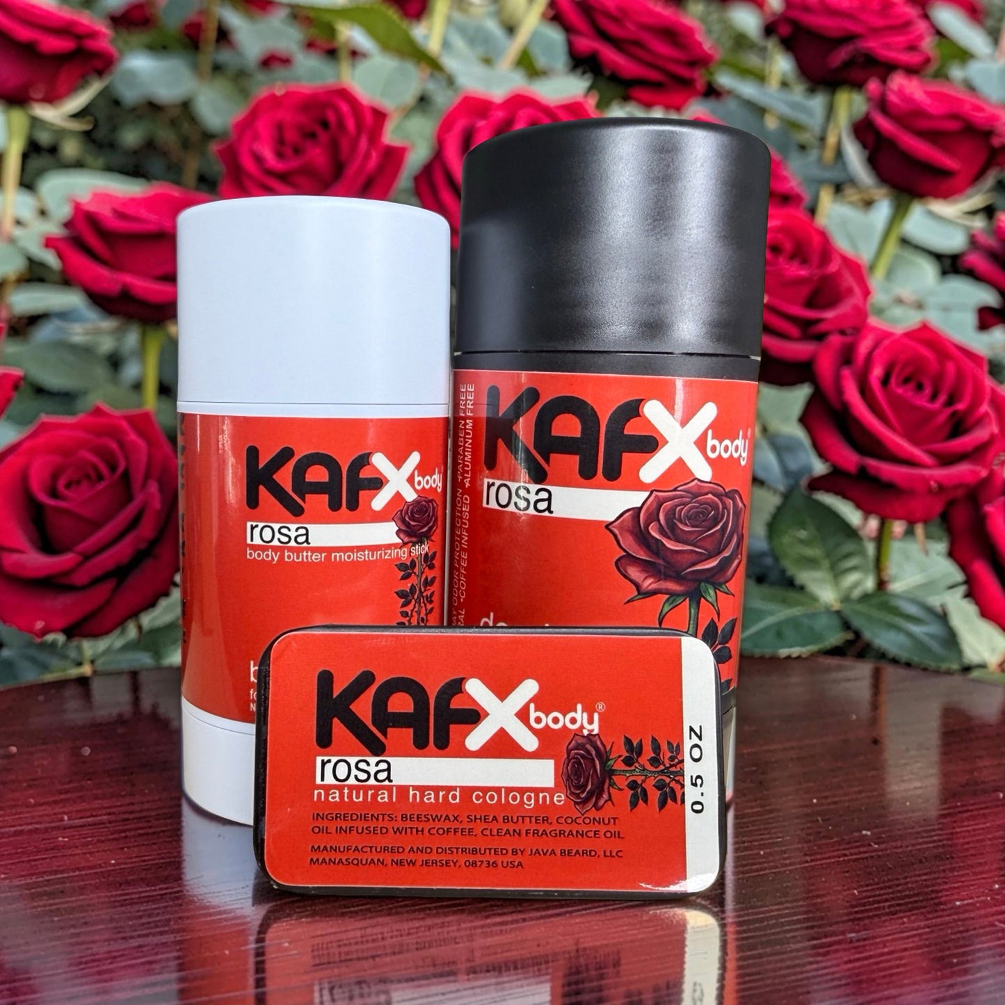 Rosa Bundle – Limited Edition Fresh Rose Scent - Deodorant-Body Butter-Cologne