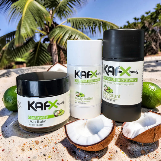 KAFX Body Coconut Lime Essentials Bundle - Deodorant-Body Butter-Skin Balm