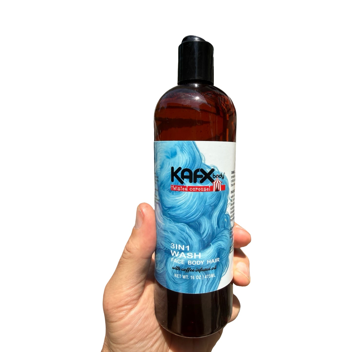 KAFX Body Twisted Carousel 3-In-1 Wash | Blue Cotton Candy Body Face Hair Wash