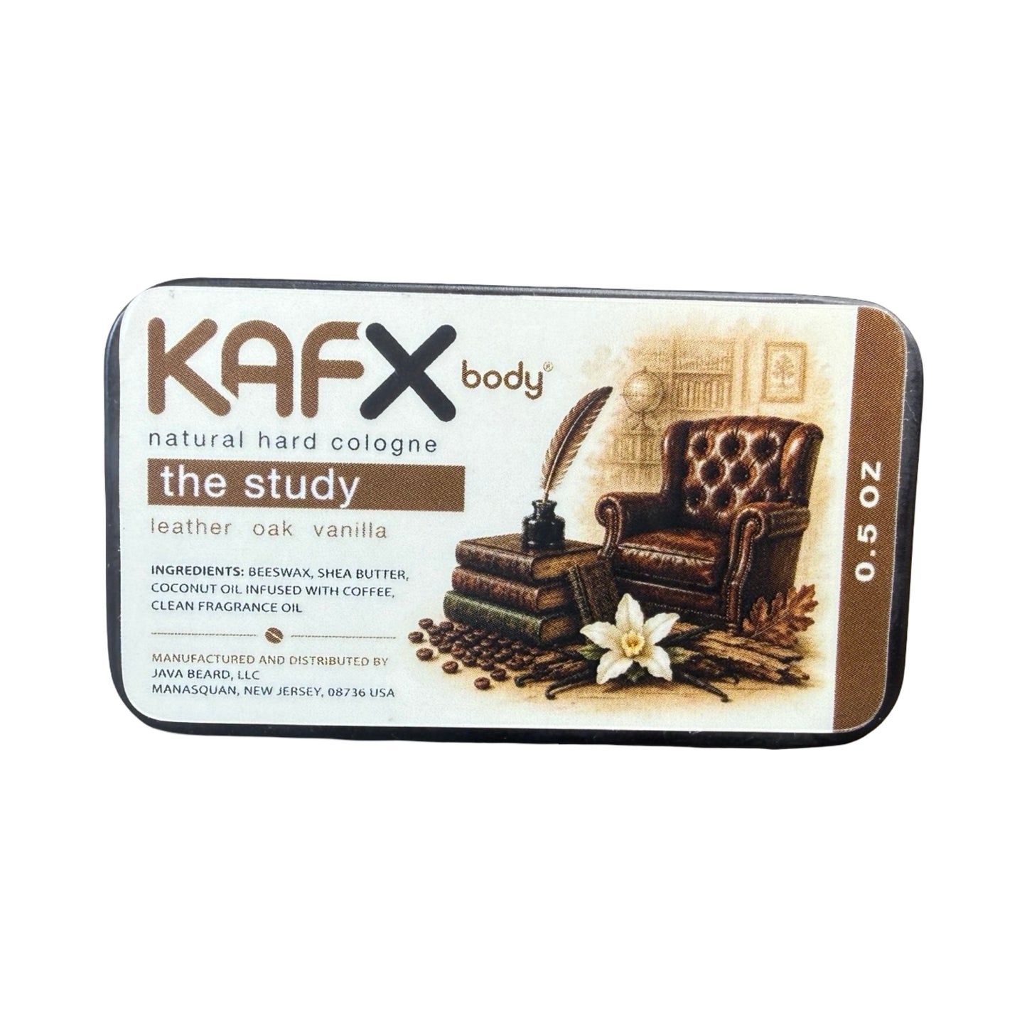 The Study Solid Cologne | Leather, Oak & Vanilla | KAFX Body