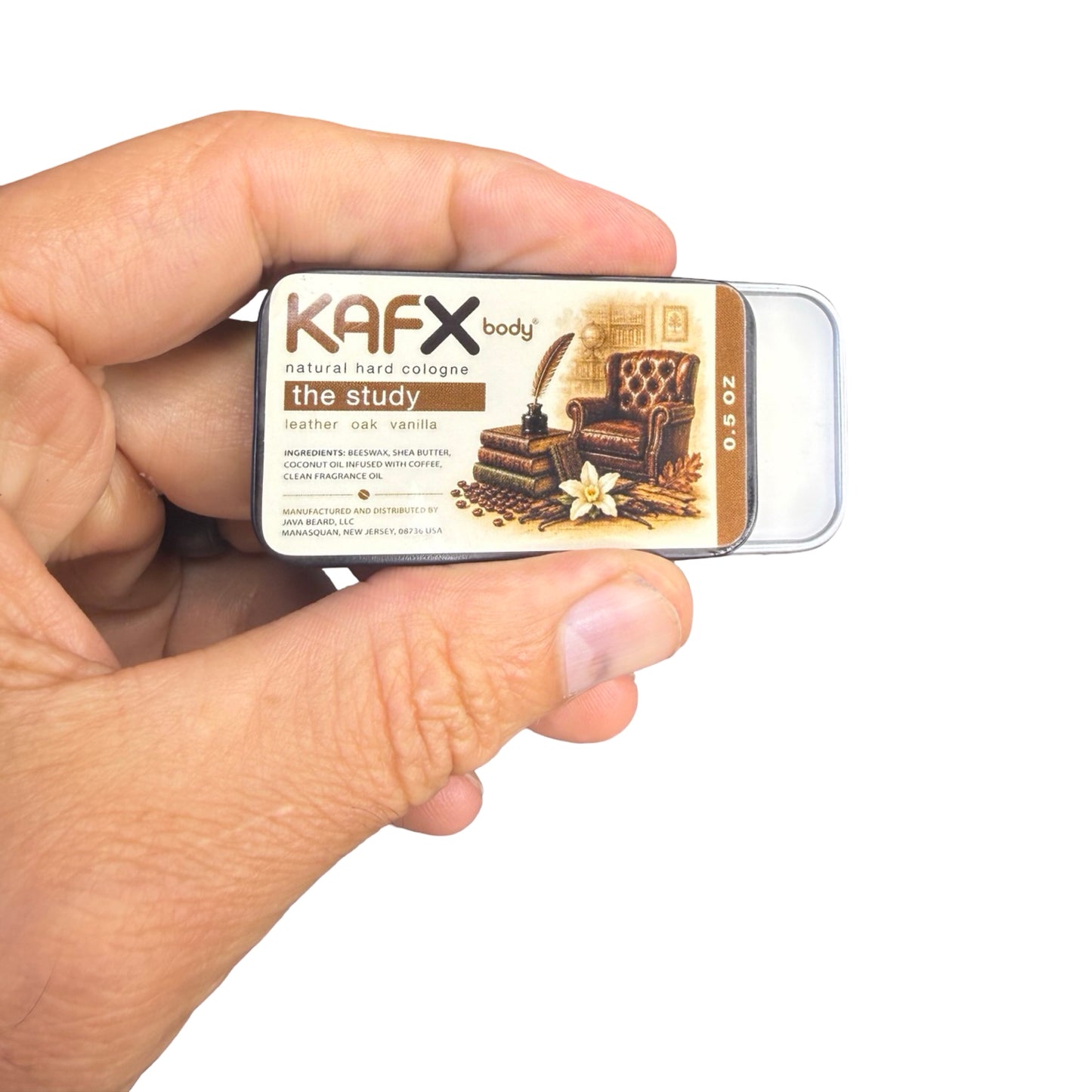 The Study Solid Cologne | Leather, Oak & Vanilla | KAFX Body