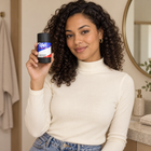 Person holding KAFX Barber’s Blend deodorant in an everyday setting