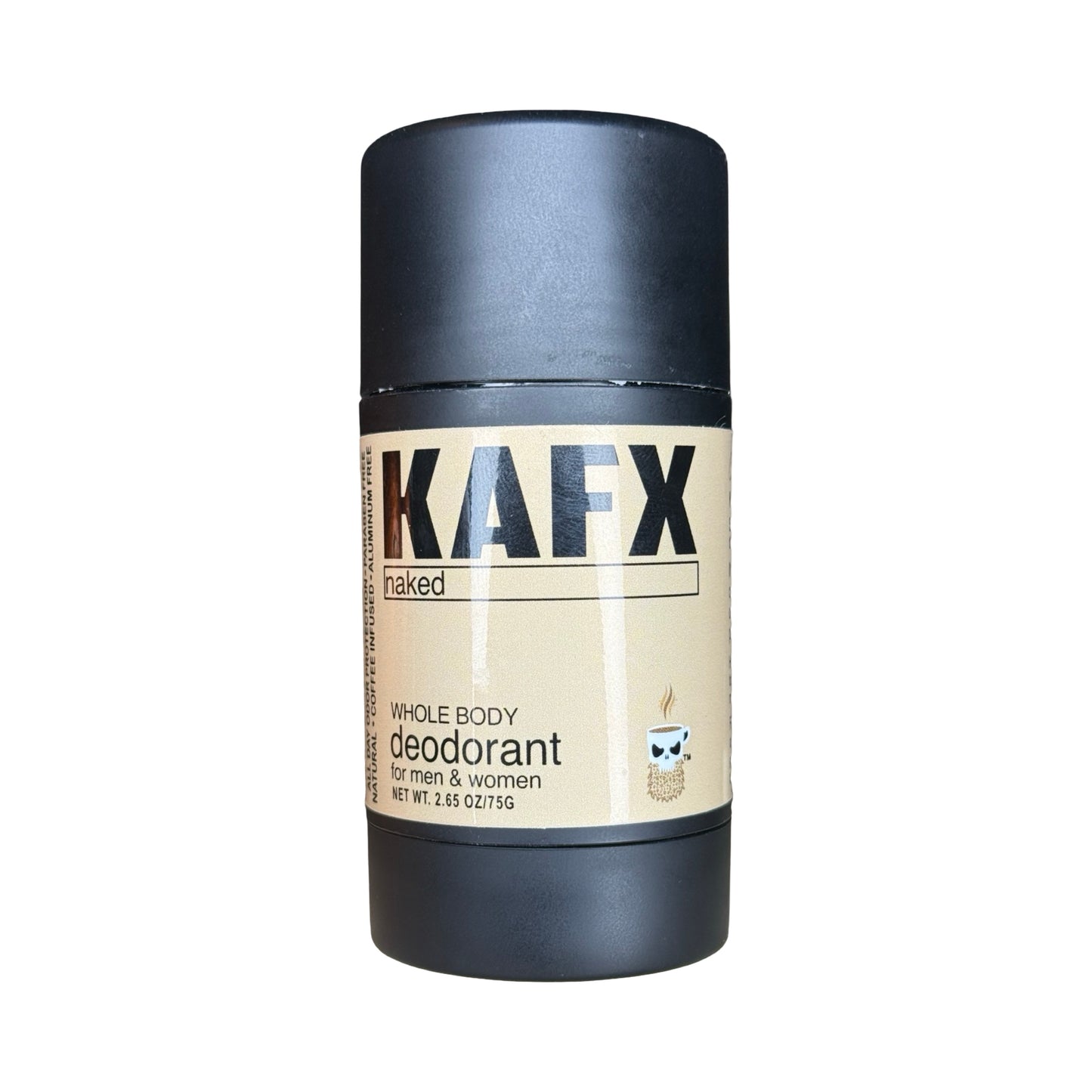 Naked (Unscented) Coffee-Infused Natural Deodorant – Fragrance-Free & Effective