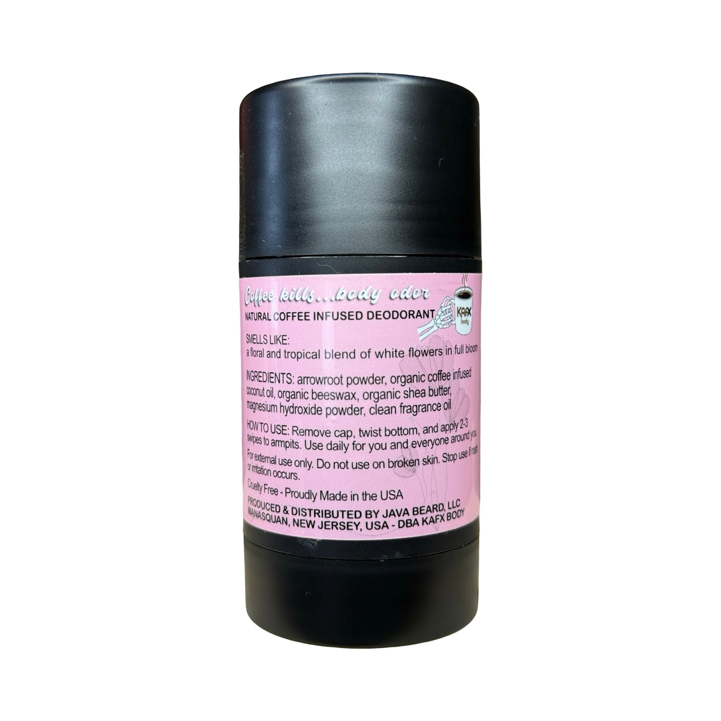 Bloom Coffee-Infused Natural Deodorant – Gardenia & Tropical White Flowers