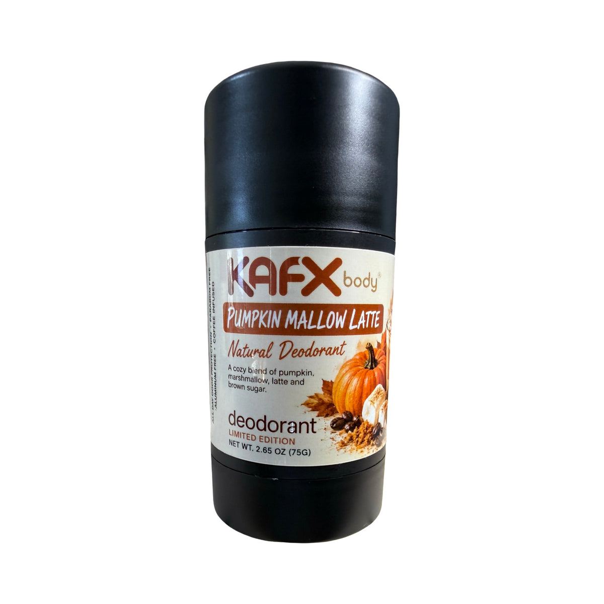 Pumpkin Mallow Latte Coffee-Infused Natural Deodorant
